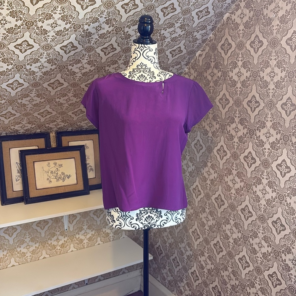 Beautiful Vintage silk purple blouse